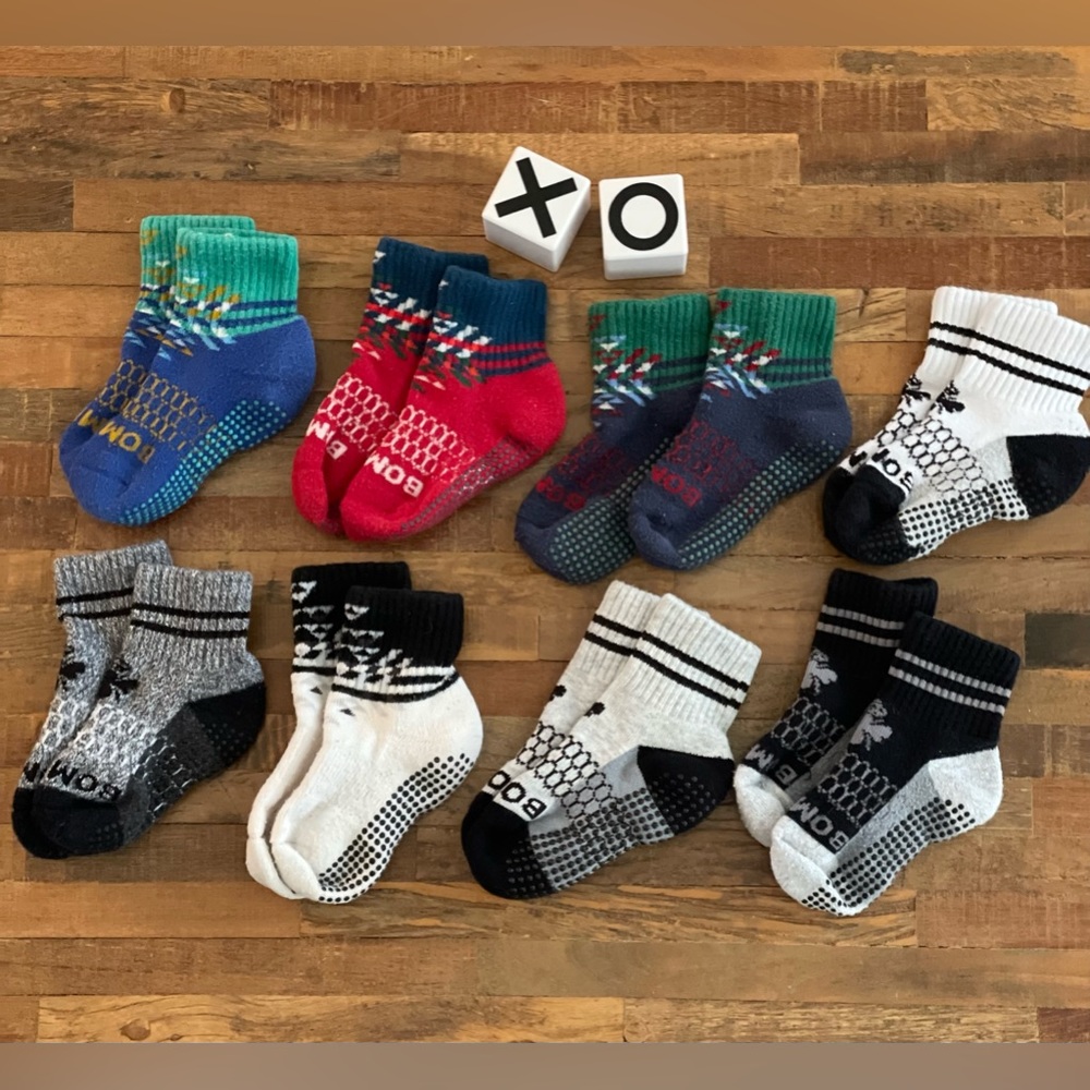Bombas Toddler Gripper Calf Socks- Set of 8
